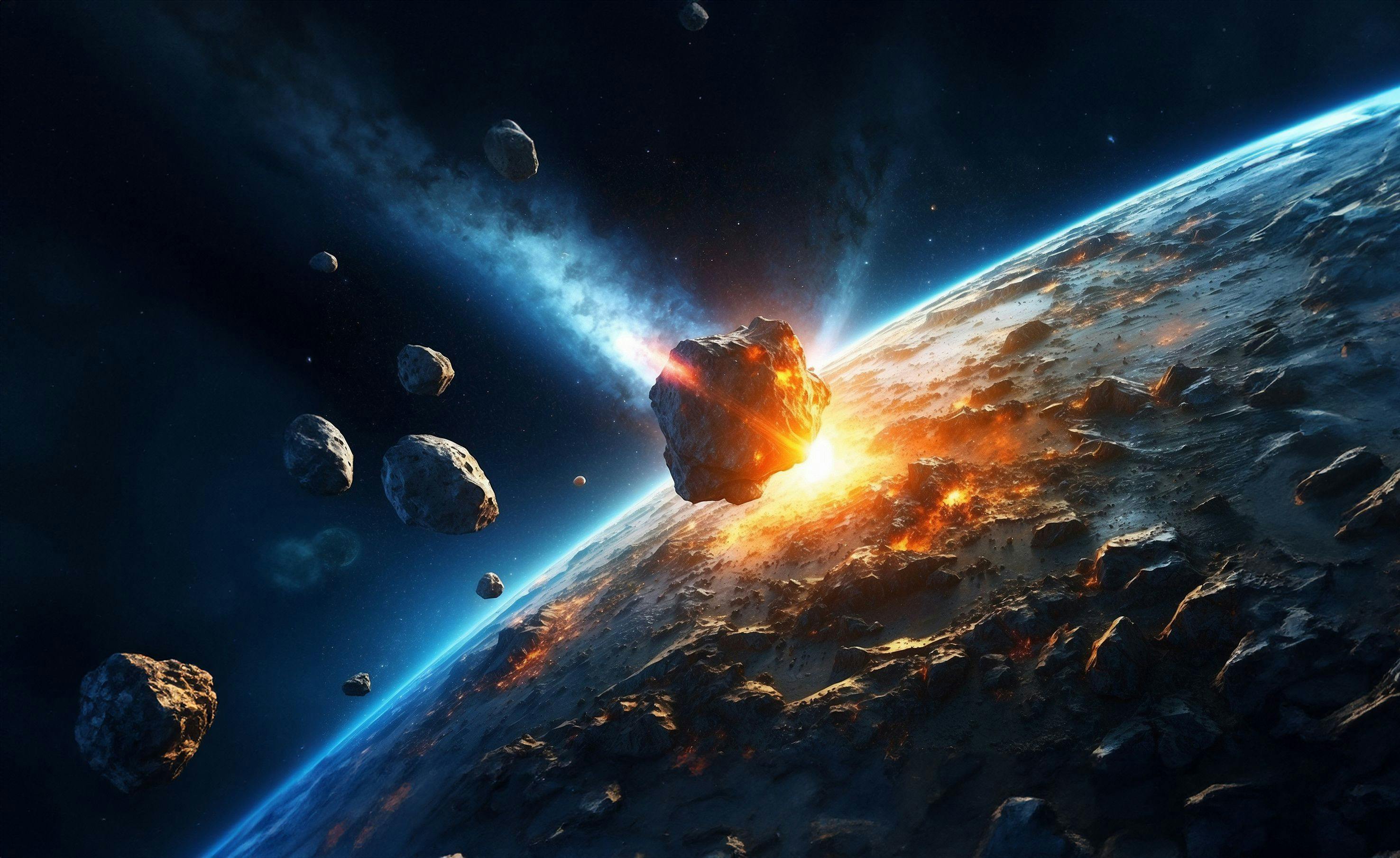 Near Earth object (NEO) on collision course with Earth © Visualmind - stock.adobe.com