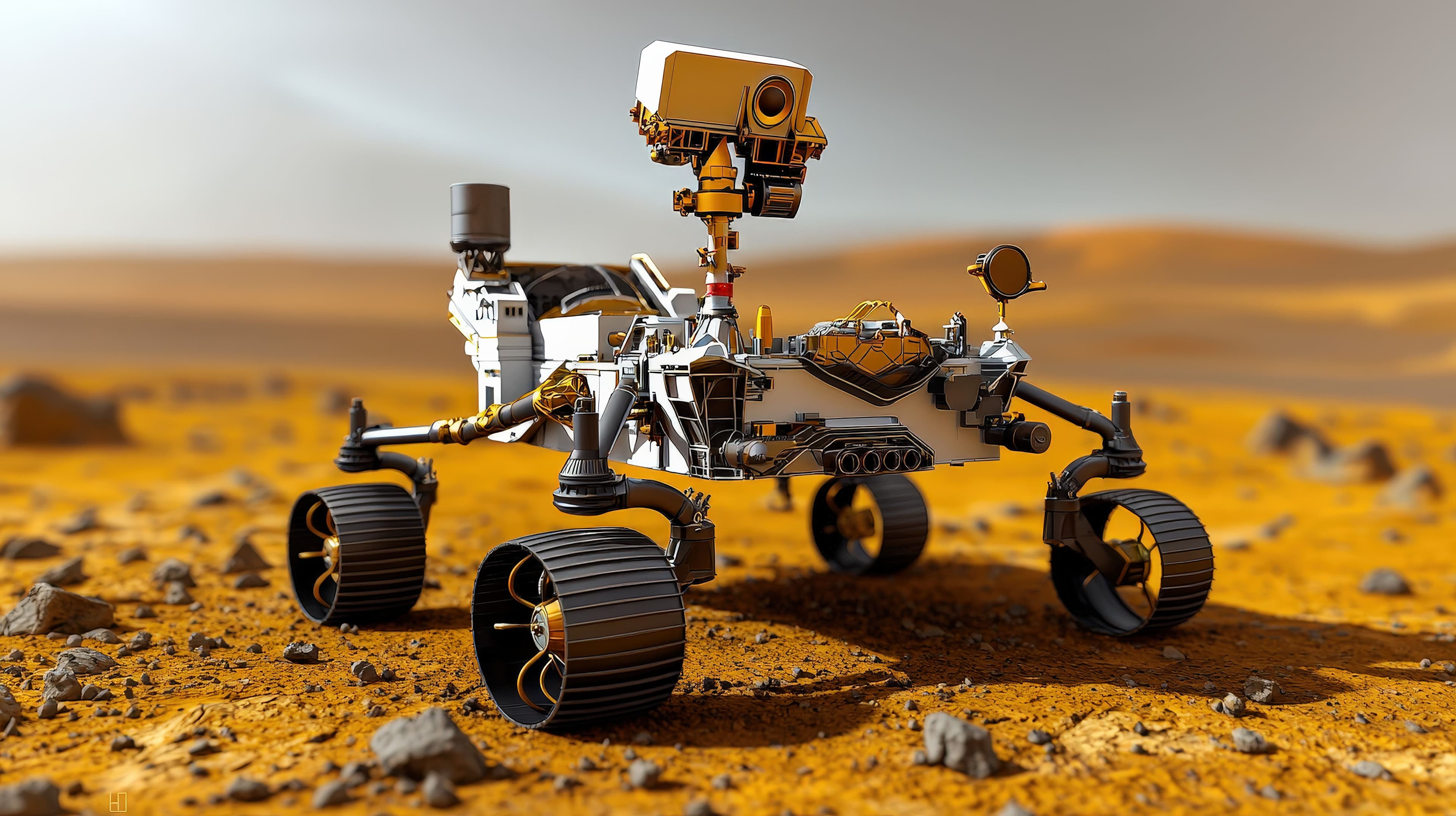 Mars Rover Exploration Red Planet Landscape Futuristic Spacecraft Scientific Mission | Image Credit: © narongsag - stock.adobe.com