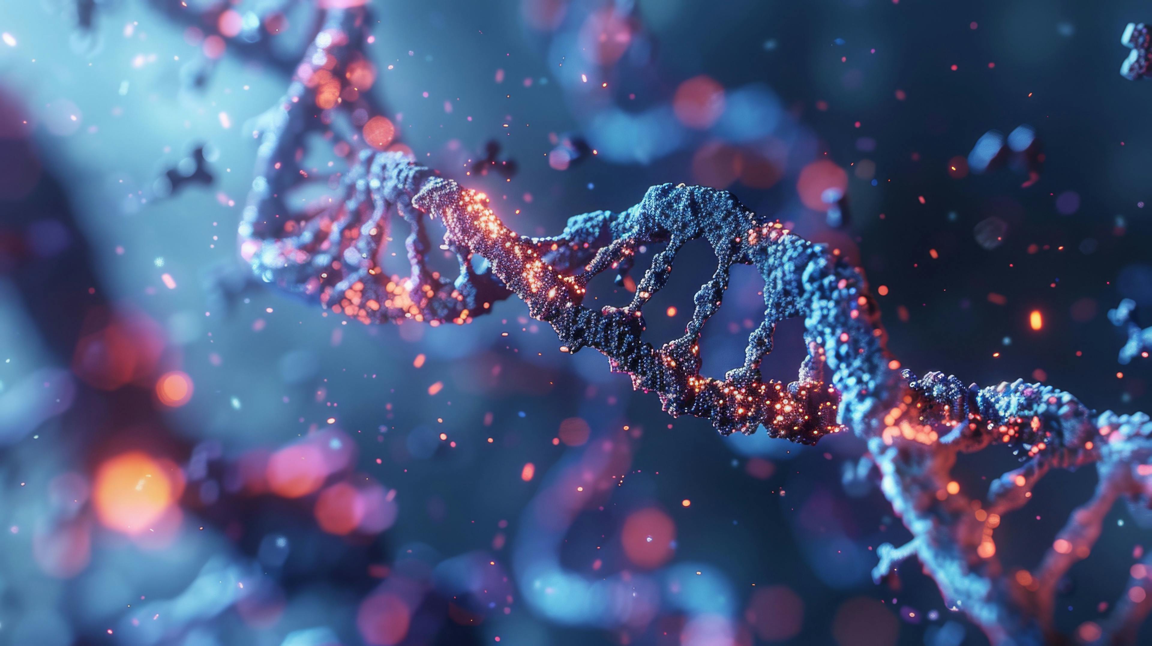 3D rendering image illustrating the process of DNA packaging into chromatin fibers, highlighting the role of histone proteins in regulating gene expression and chromosome condensation. Generated with AI. | Image Credit: © G.Go - stock.adobe.com