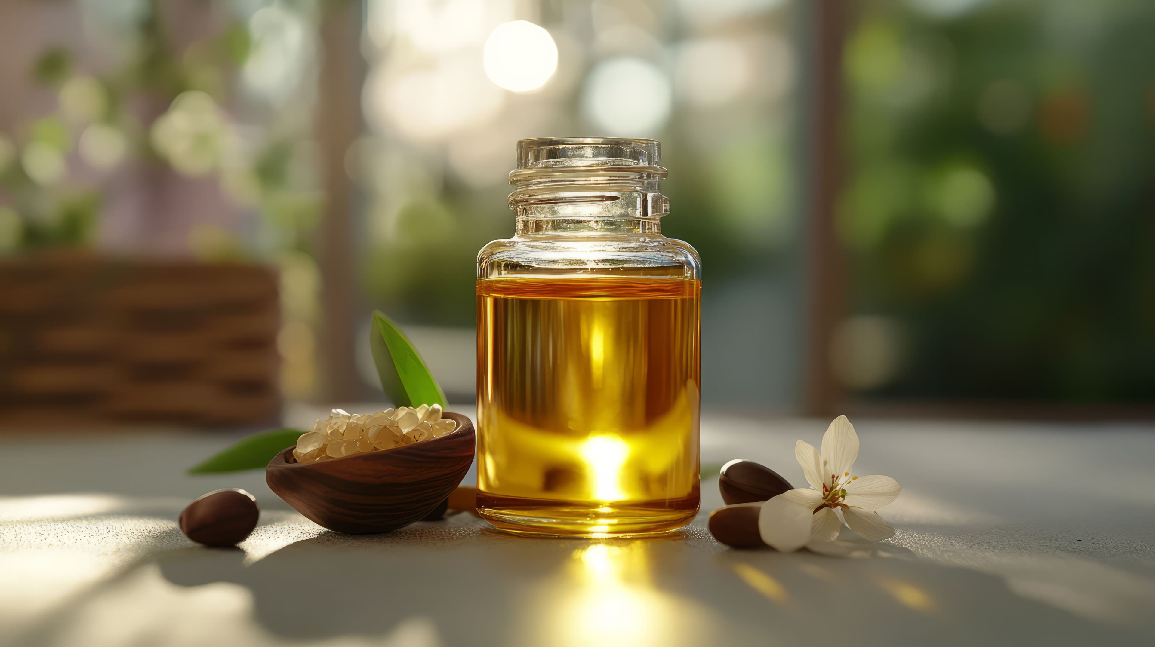 Natural plant-based oils - jojoba, argan in eco-friendly packaging. Generated by AI. | Image Credit: © Andrew - stock.adobe.com