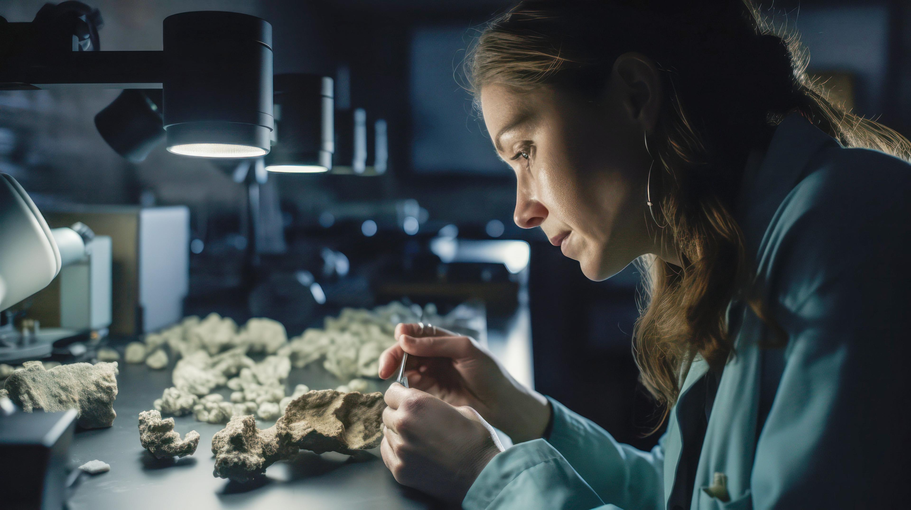 Geologist woman in laboratory. Created with AI. | Image Credit: © PintoArt - stock.adobe.com