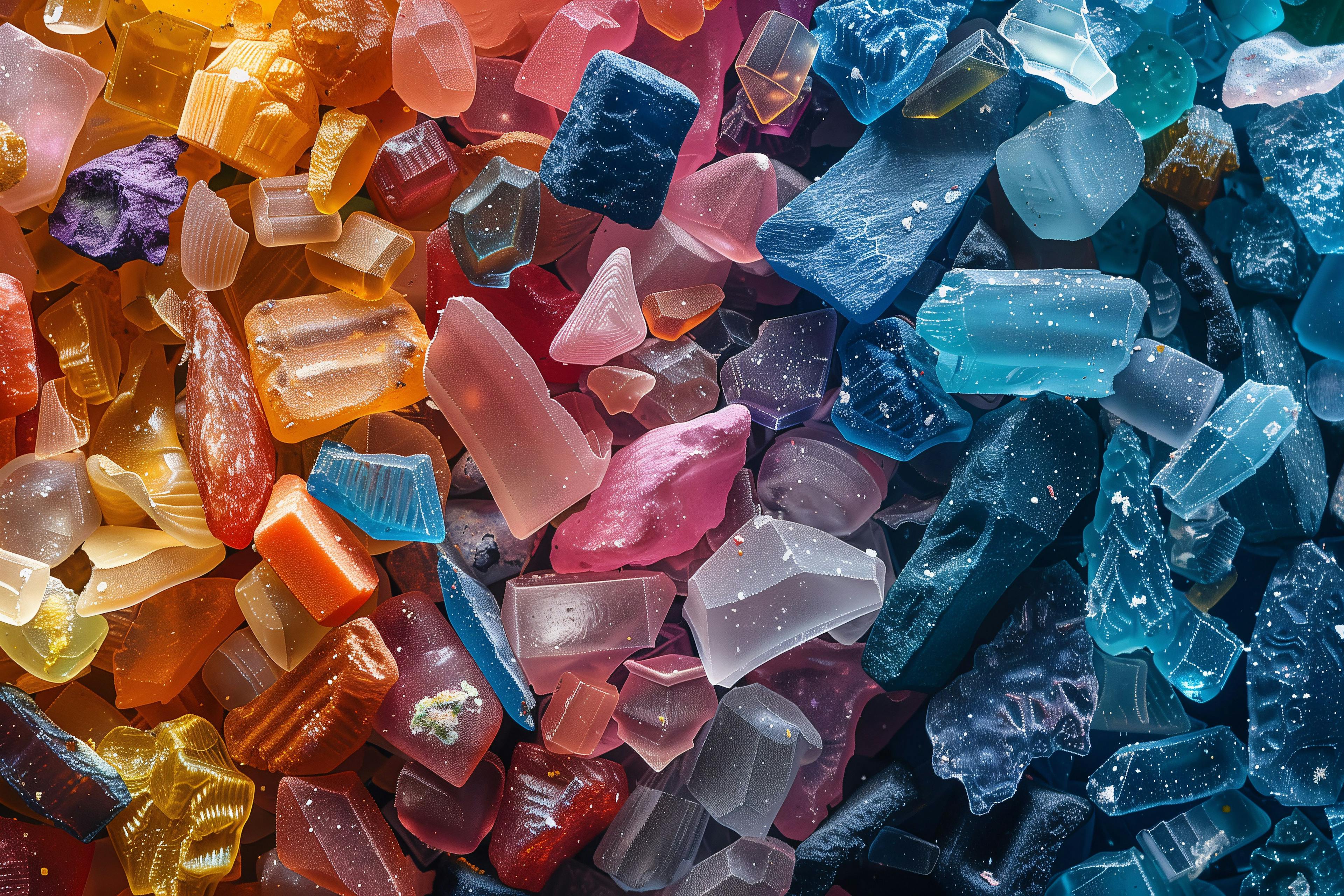 Study of microplastics under a microscope with detailed texture and color variations © AoteBearBro - stock.adobe.com