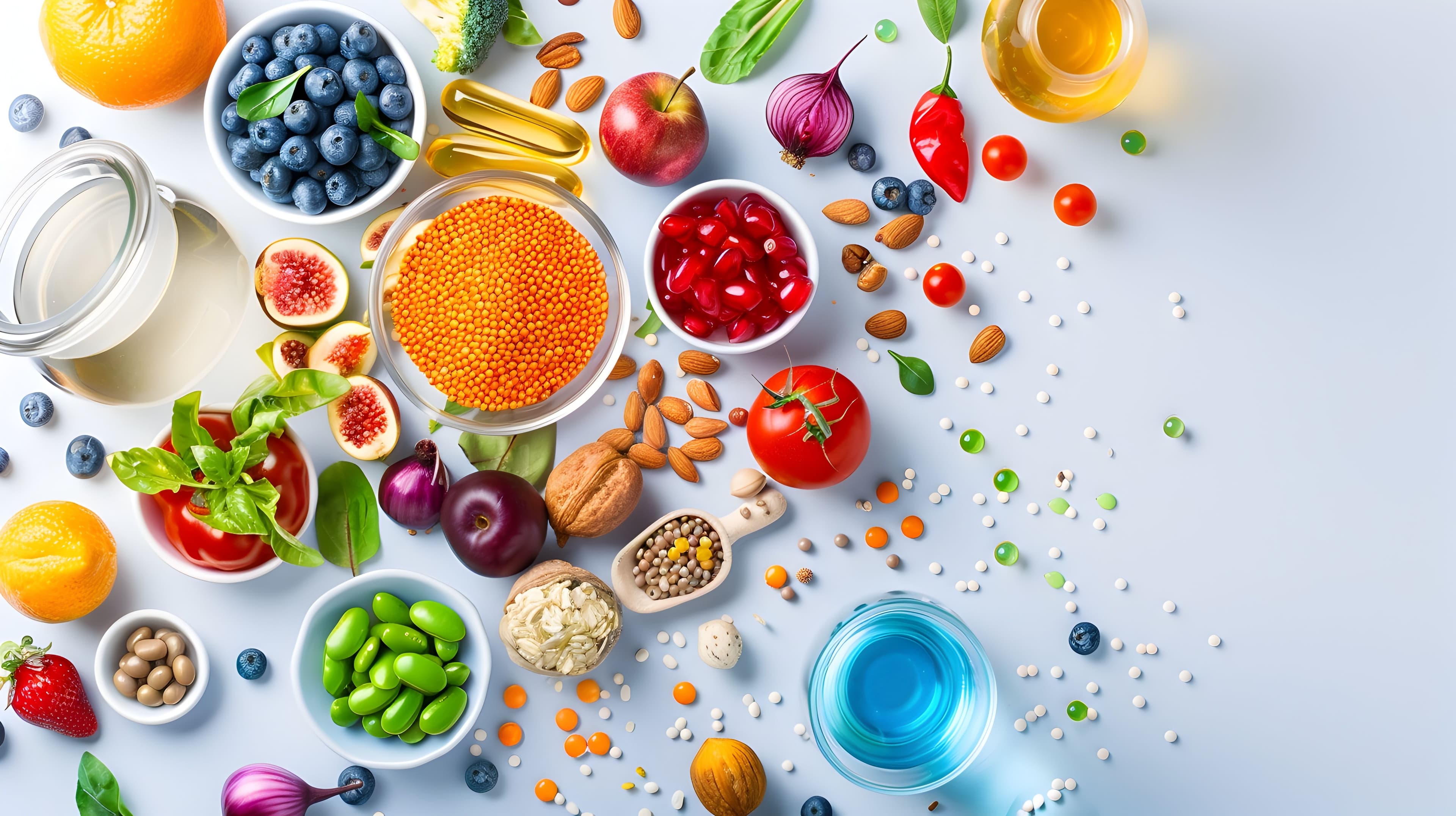 Assortment of Diverse, Nutrient-Rich Functional Foods Arranged in a Photogenic Manner. Generated with AI. | Image Credit: © TEN.POD - stock.adobe.com