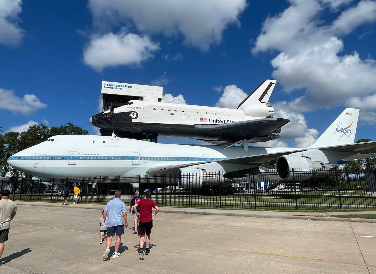 Outside the Lyndon B. Johnson Space Center in Houston, Texas. | Photo Credit: Will Wetzel