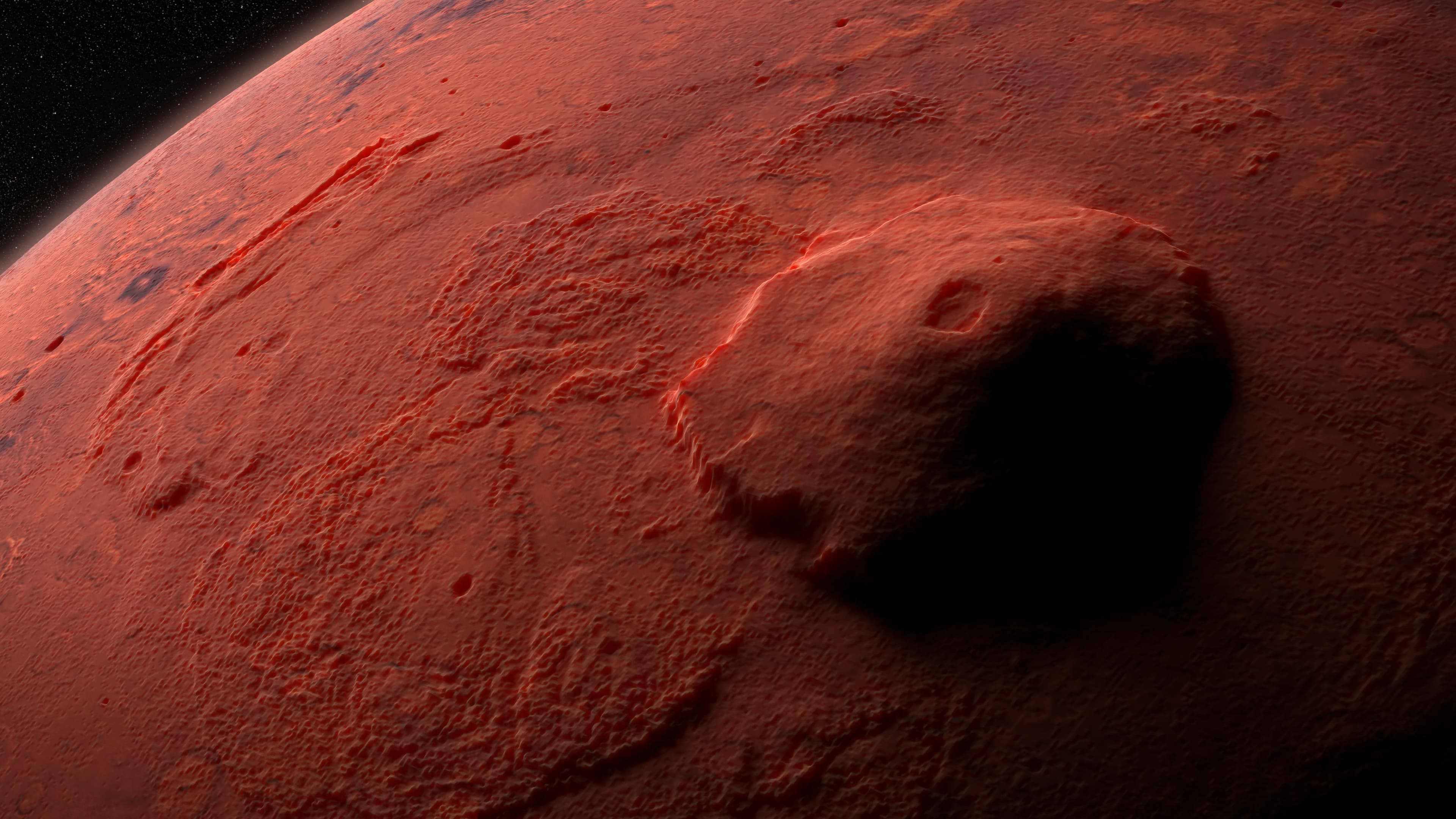 Olympus Mons, volcano on planet Mars, largest volcano in the Solar System | Image Credit: © dottedyeti - stock.adobe.com