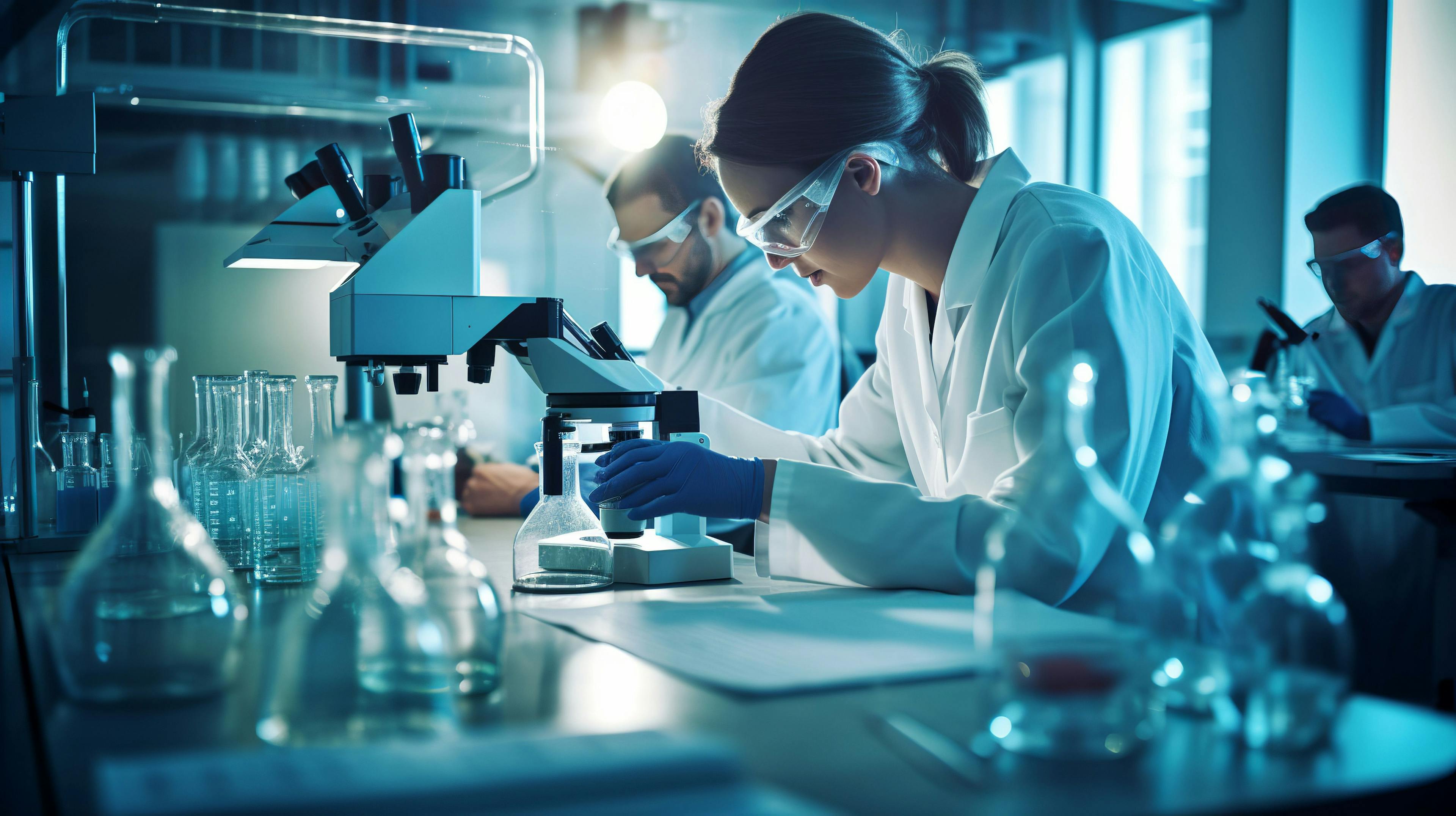 Team of Medical Research Scientists Collectively Working on a New Generation Experimental Drug Treatment. | Image Credit: © Elchin Abilov - stock.adobe.com