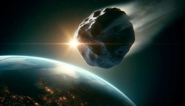 Illustration of asteroid Apophis near-Earth flyby on April 13, 2029 ©  Christophe - stock.adobe.com