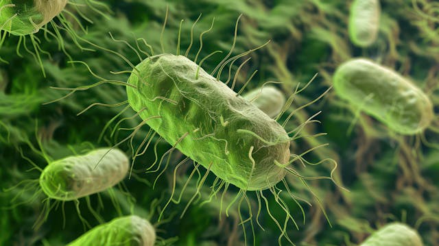Illustration of lively E. coli bacteria in microbiology. Generated by AI. | Image Credit: © Matthew - stock.adobe.com. 