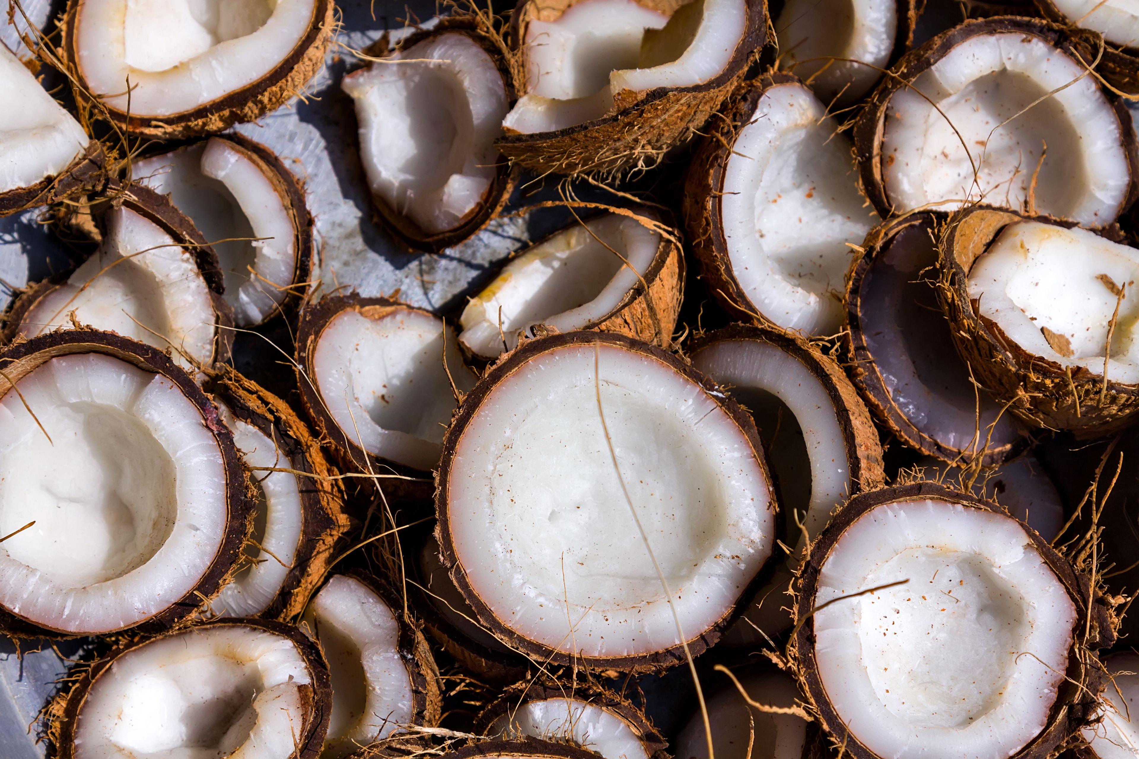 Many dry coconut cut into half | Image Credit: © bander - stock.adobe.com